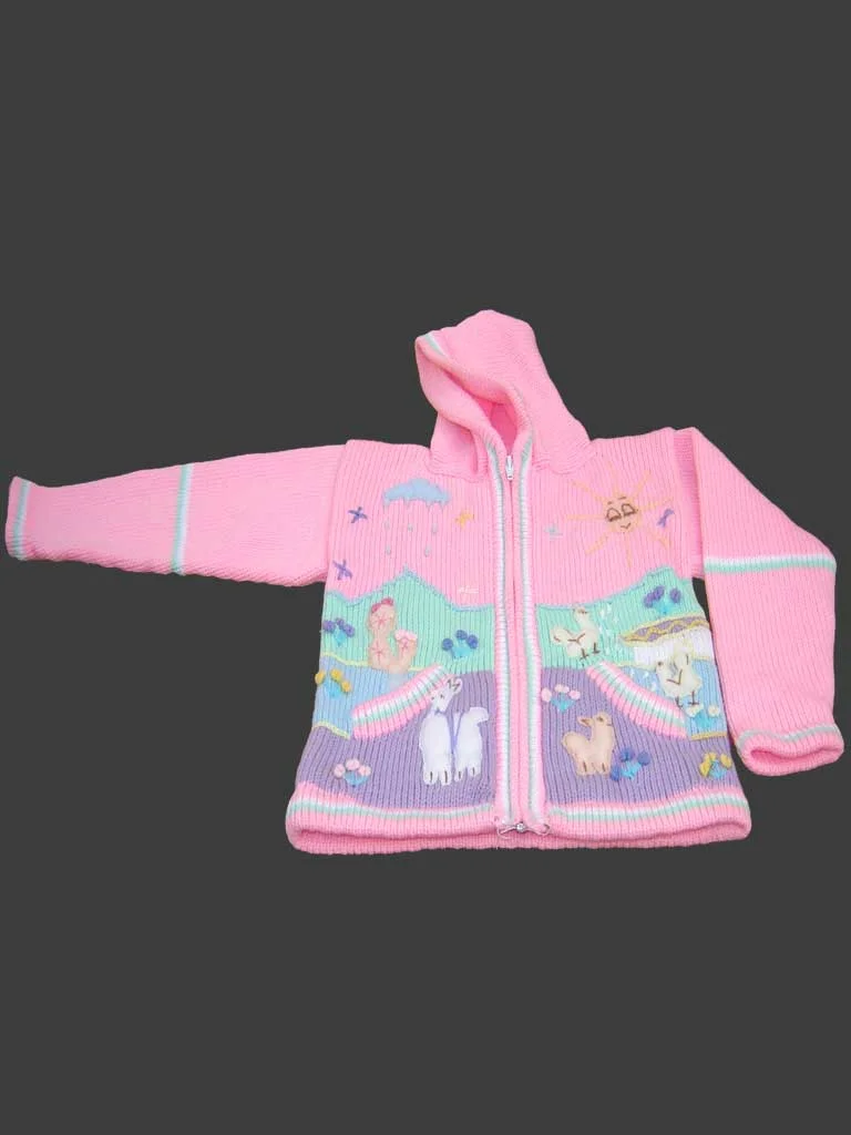 Alpaca Blend Children Cardigan D05