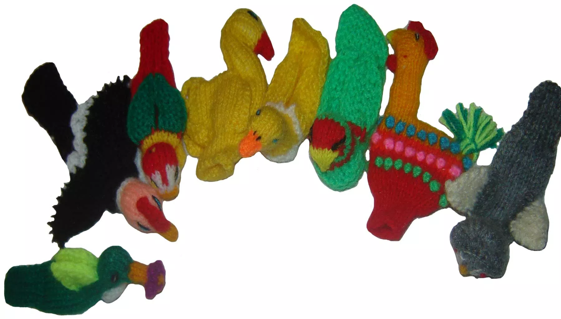 Handmade Wool Finger Puppets D06