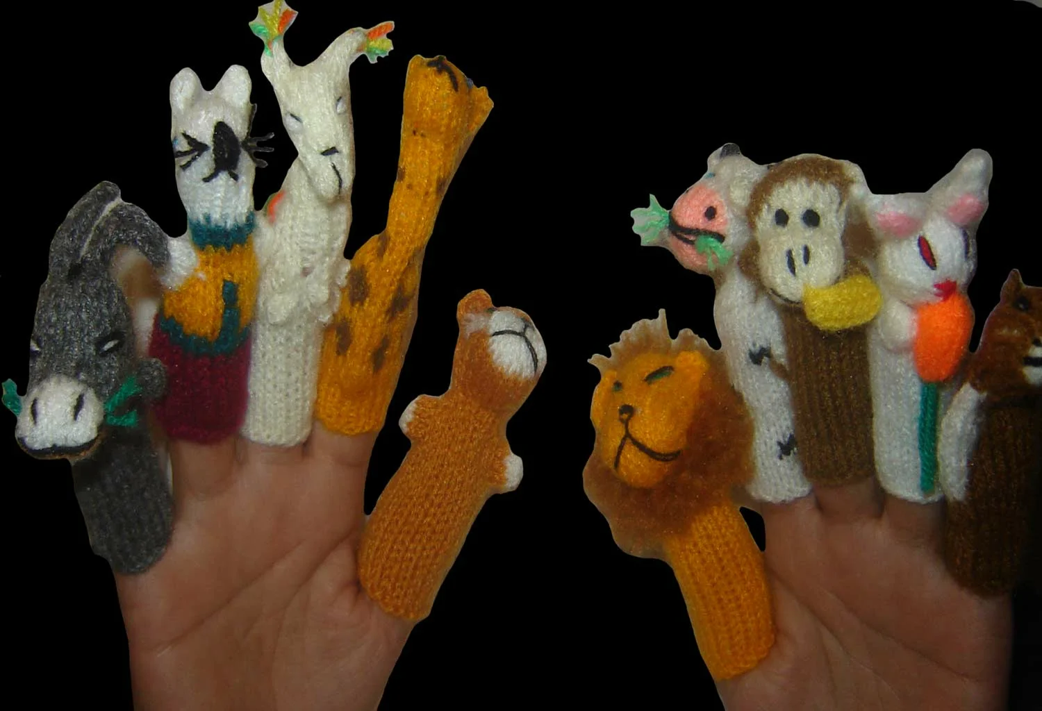 Handmade Wool Finger Puppets D02