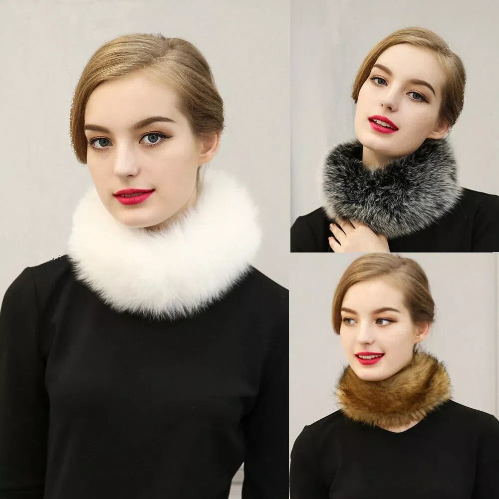 Baby Alpaca Fur Neck Collar D01