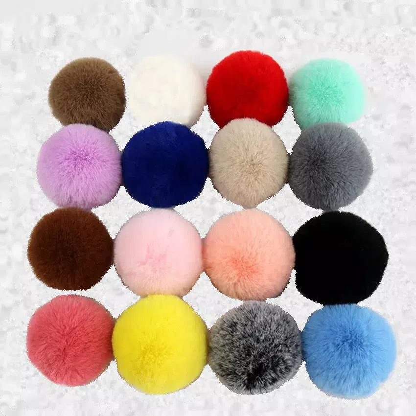 Baby Alpaca Fur Pom Poms D13