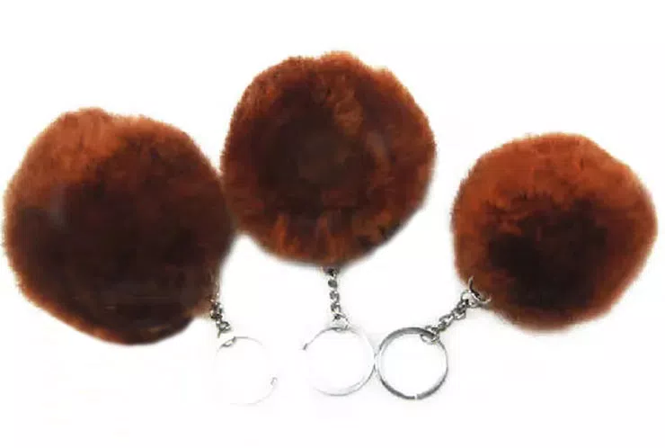Baby Alpaca Fur Keychains D20