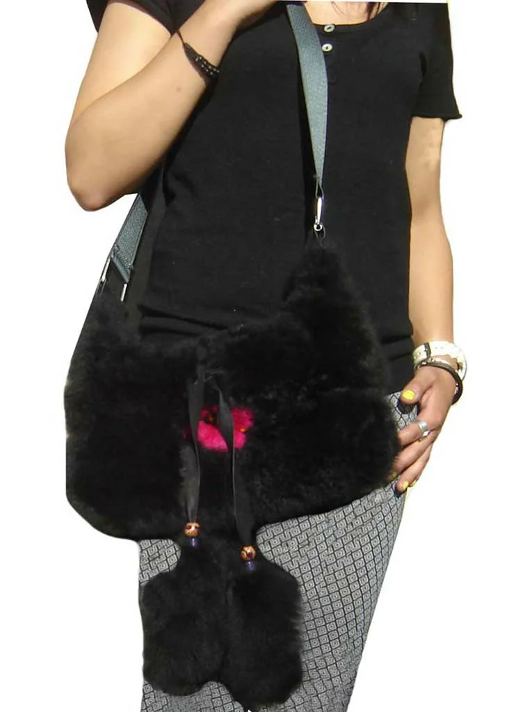 Fashion Alpaca Fur Handbag D06