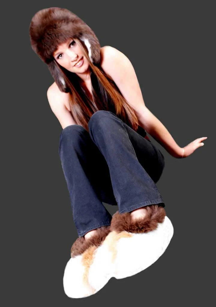 Fuzzy Baby Alpaca Fur Slipper D02