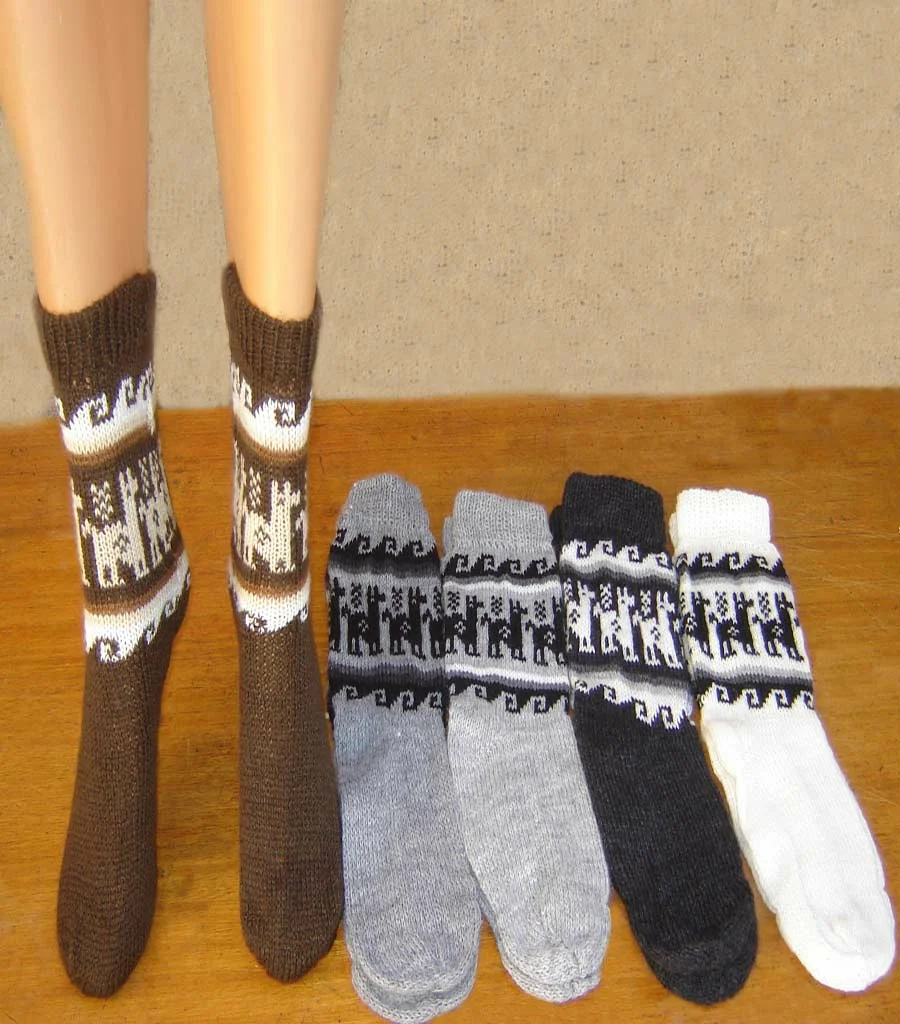 Traditional Alpaca Socks D09