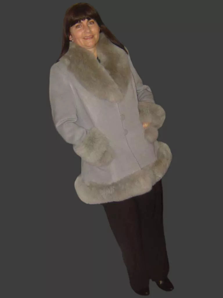 Alpaca Fur Trim Coat D11