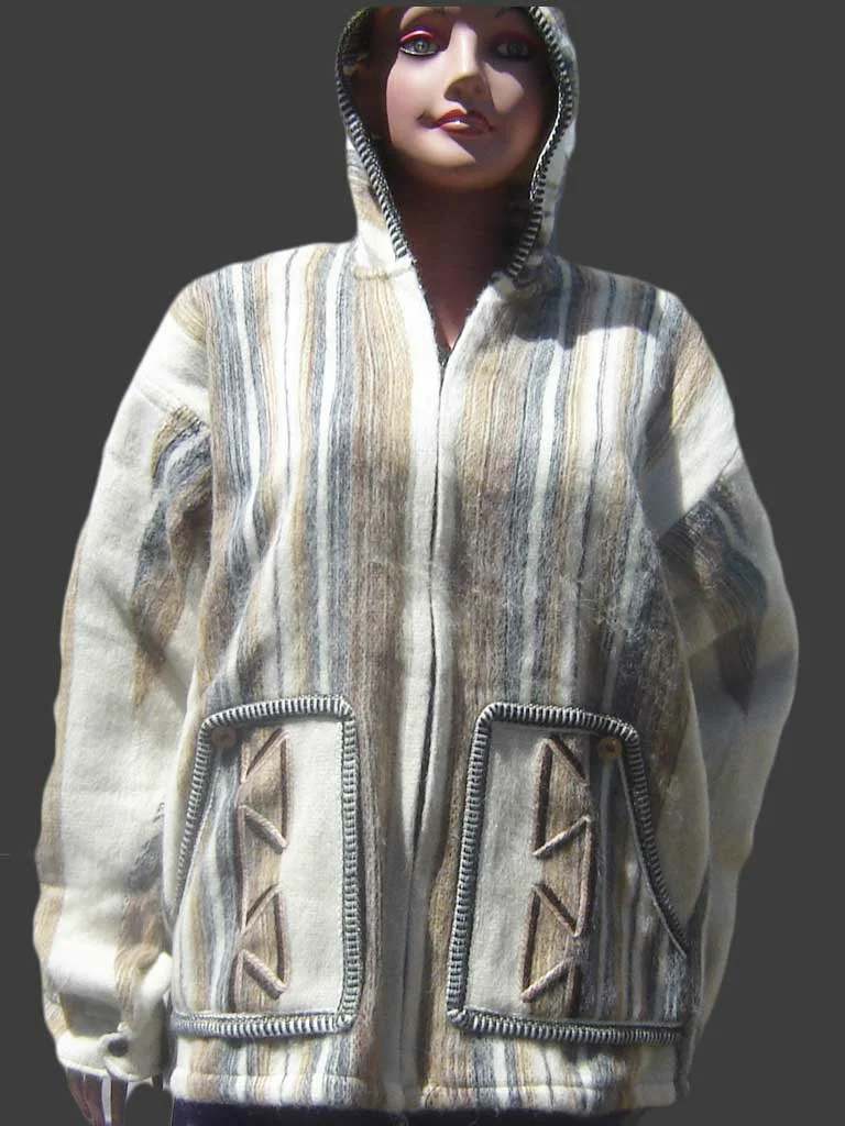 Alpaca Wool Hoodie Jacket D07