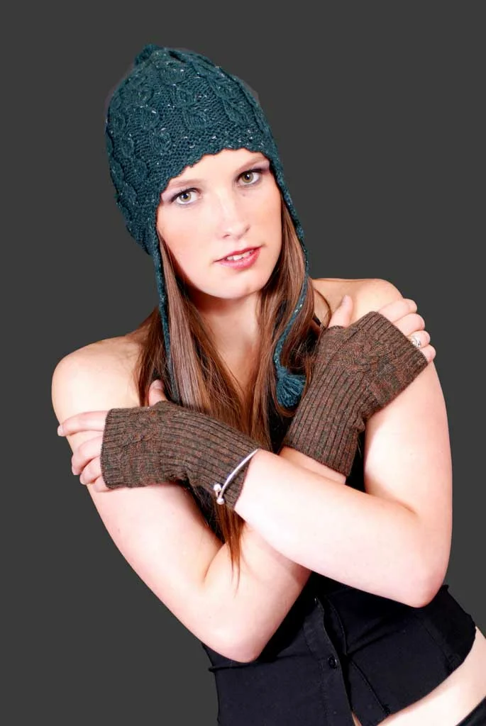 Alpaca Fingerless Gloves D05