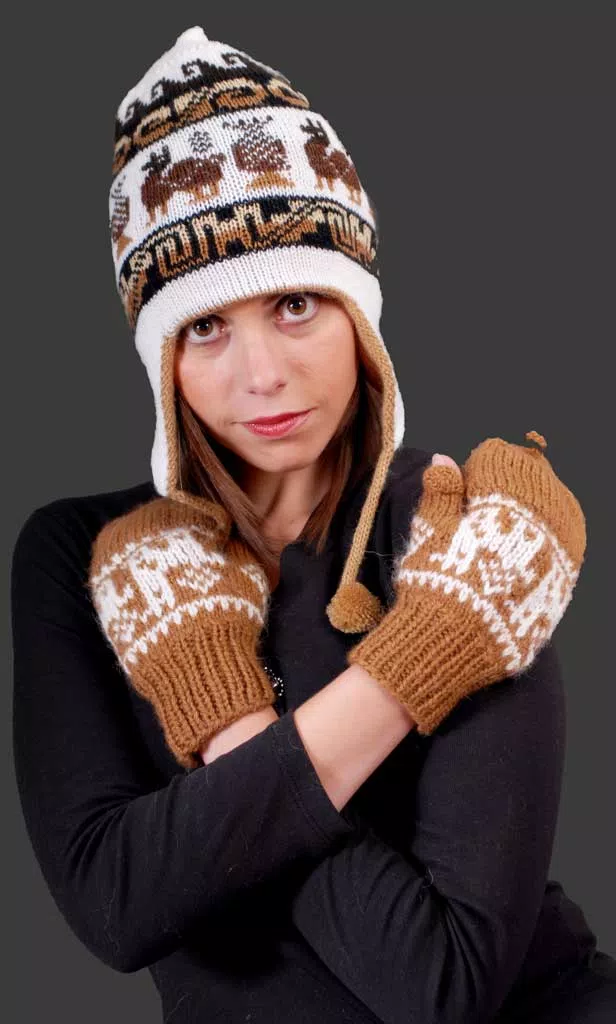 Alpaca Wool Mittens D03