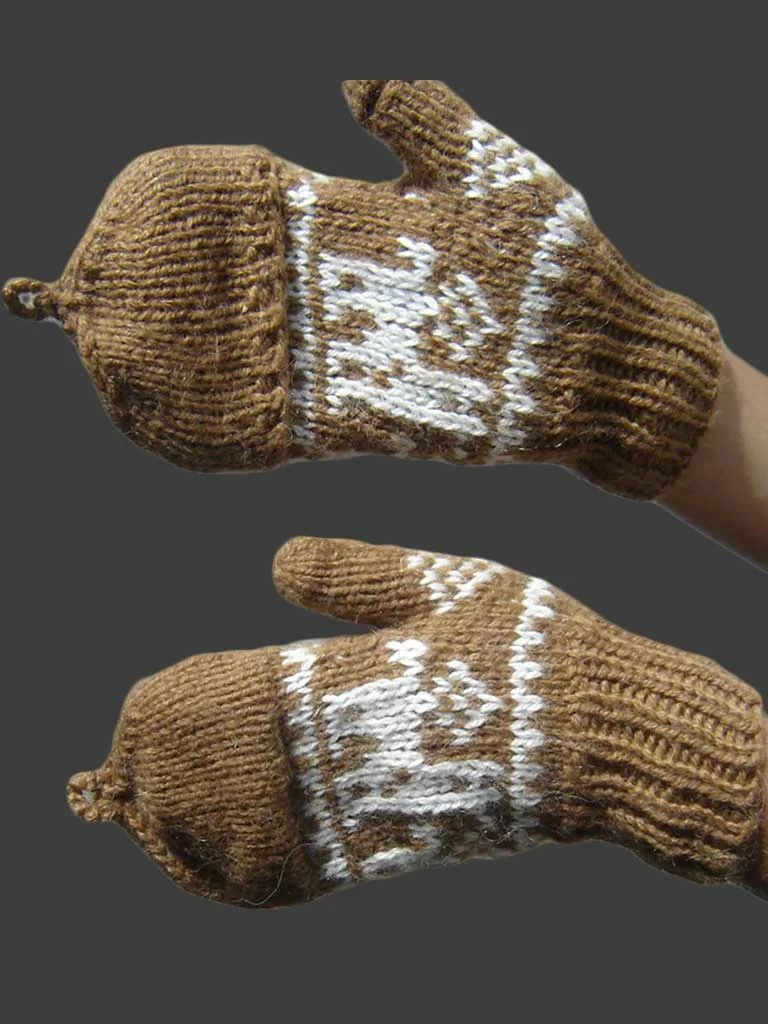 Alpaca Mittens D07