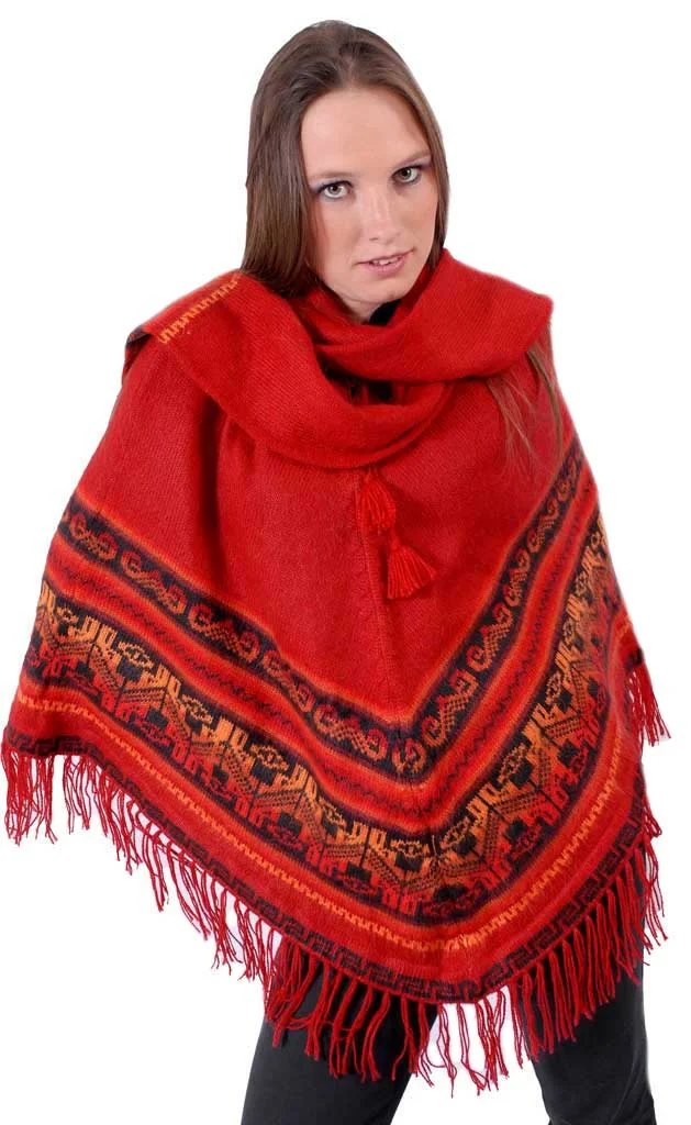 Fine Baby Alpaca Poncho D04