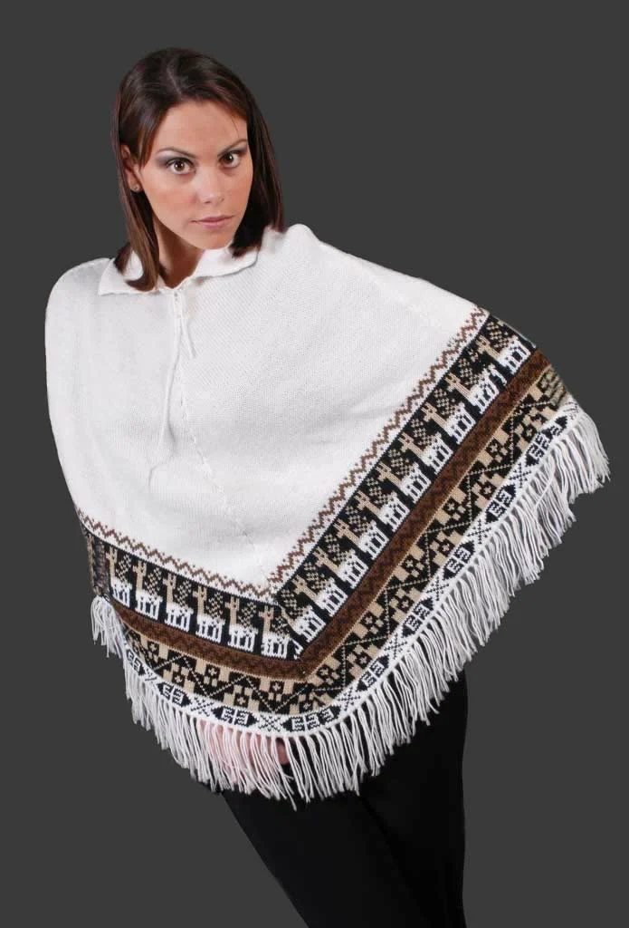 Fashion Baby Alpaca Poncho D05