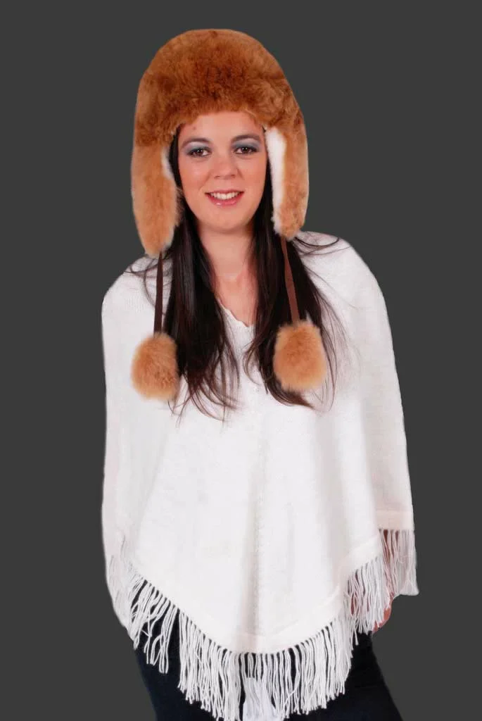 Fine Fabric Baby Alpaca Poncho D06