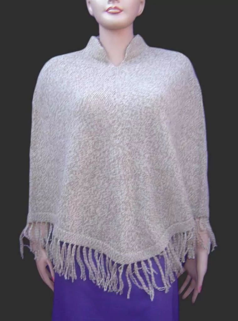 Baby Alpaca Wool Poncho D07