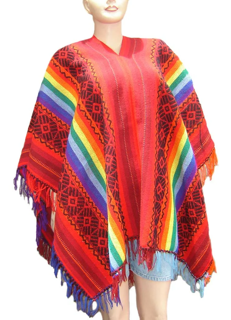 Andean Wool Poncho D11